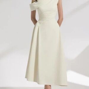 Chic Cream One-Shoulder Dress